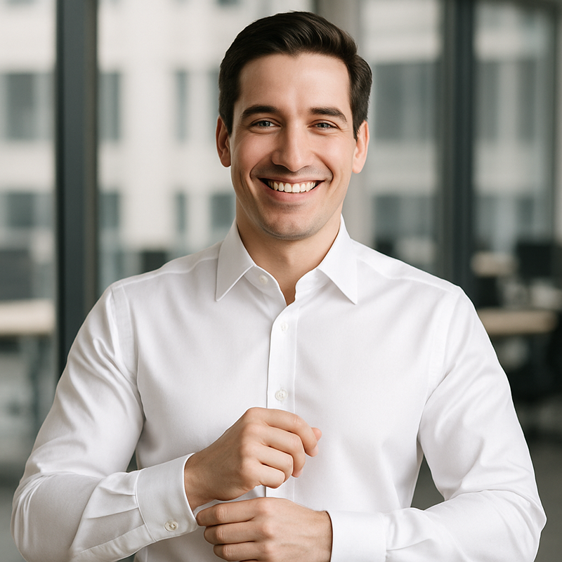 businessman with a crisp white shirt